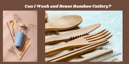 washing bamboo cutlery