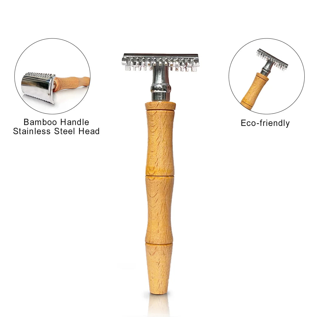 Biodegradable bamboo razor, perfect for eco-conscious individuals