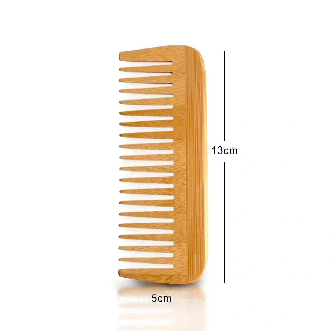 Eco-friendly bamboo hair comb, perfect for detangling