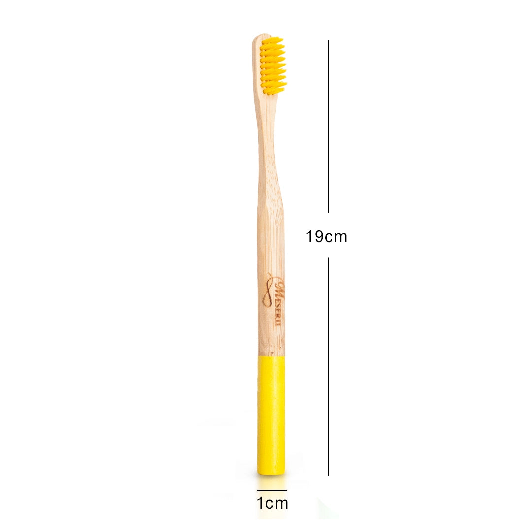 Brighten your smile with colorful bamboo toothbrushes, pack of 4