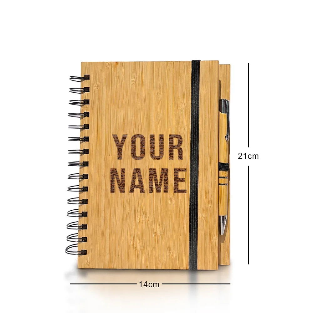 Personalized Bamboo Journal with Pen - meserii.com