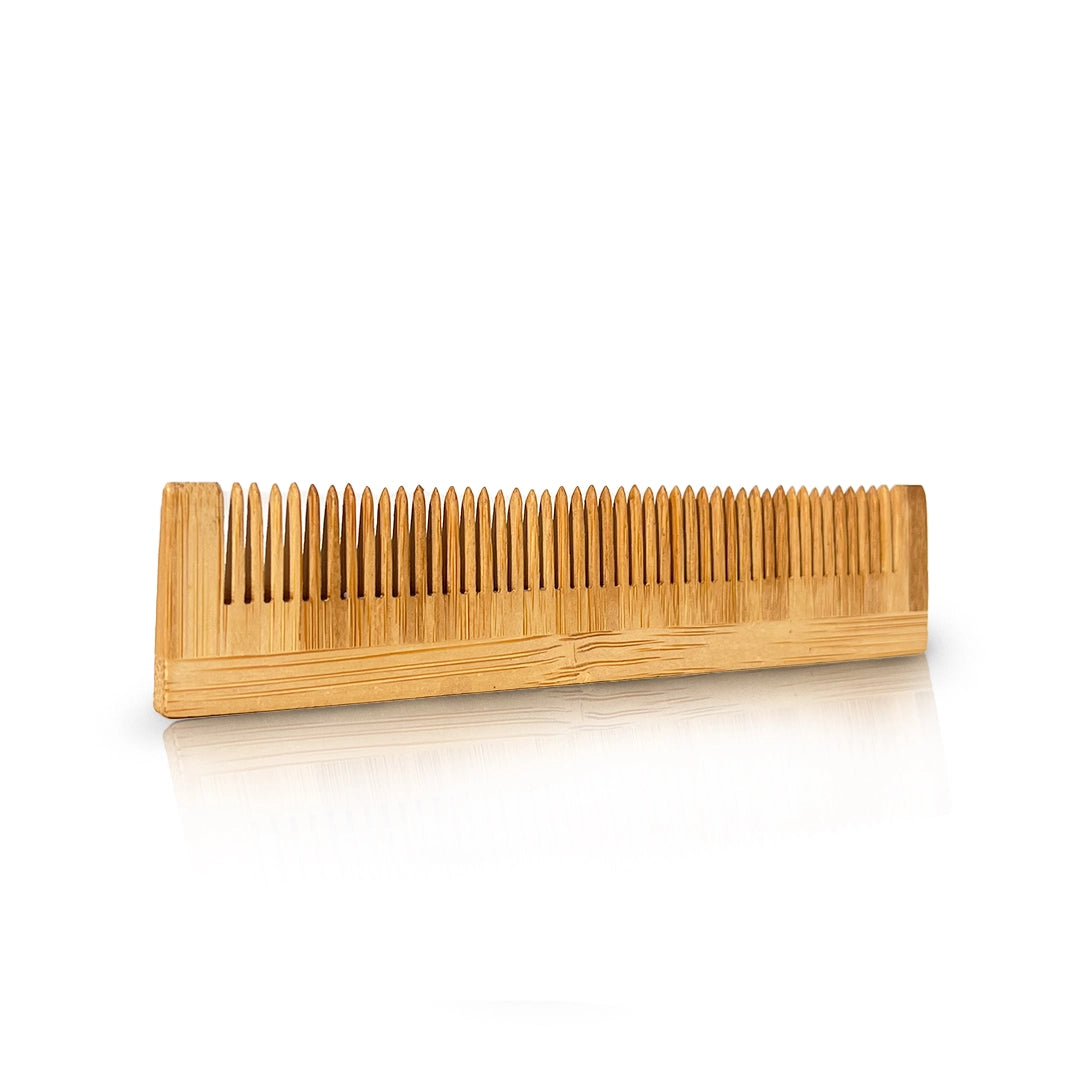 Sustainable bamboo detangling comb, gentle on hair