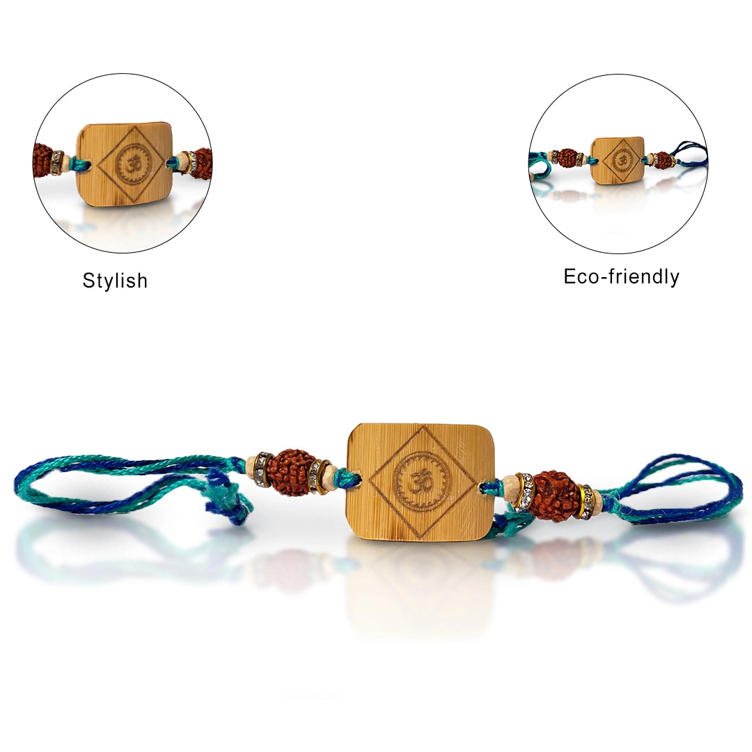 Blue bamboo Rakhi for Raksha Bandhan - meserii.com