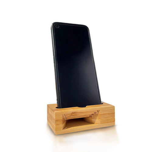 Bamboo mobile speaker with beige finish