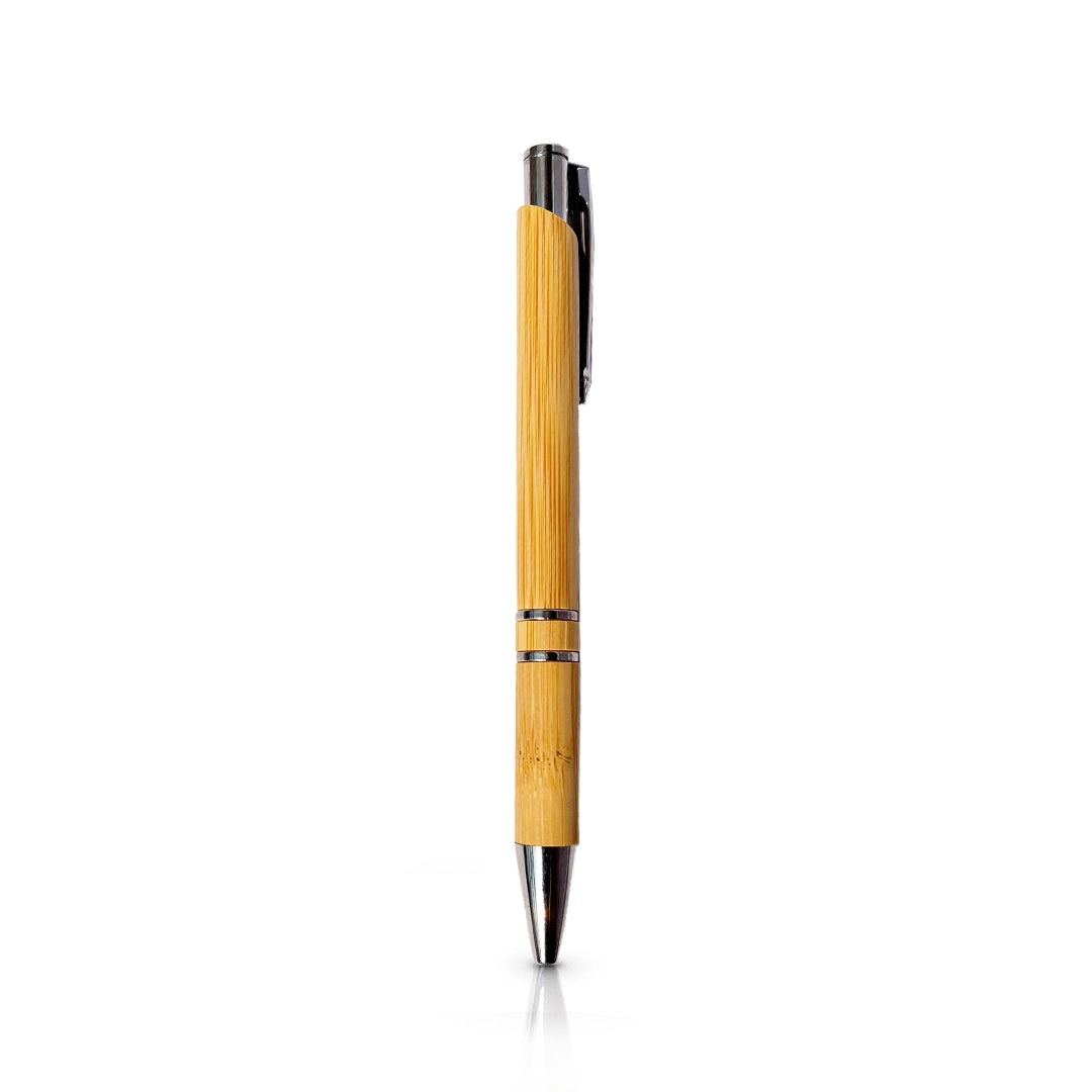 Eco-friendly Bamboo and Steel Pen, 14cm - Perfect for sketching and note-taking