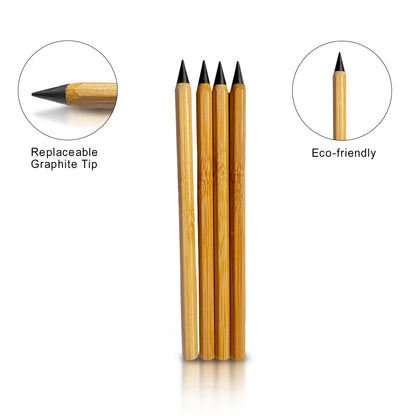 4-pack of durable bamboo pencils - meserii.com